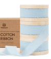 Cotton Ribbon Handmade Fringe 5/8" x 21 Yd (Baby Blue) - Vitalizart