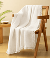 Lightweight Throw Blanket 50" x 60" (White) - Vitalizart