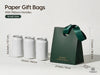 Christmas Gift Bags Small Paper Gift Bags with Ribbon Handles — Set of 10