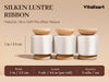 Vitalizart Silken Lustre Ribbon 1" x 15 Yards, Champagne & Nude Silky Satin Ribbon with Subtle Sheen (White)
