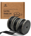 Double Faced Satin Ribbon 3/8" x 21 Yd (Black) - Vitalizart