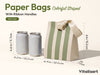 Mixed-Color Striped Paper Mini Gift Bags with Ribbon Handles — Set of 10 - Vitalizart