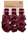 Vitalizart Silken Lustre Ribbon 1" x 15 Yards, Champagne & Nude Silky Satin Ribbon with Subtle Sheen (Burgundy)