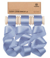 Vitalizart Silken Lustre Ribbon 1" x 15 Yards, Champagne & Nude Silky Satin Ribbon with Subtle Sheen (Dusty Blue)