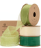 Organza Sheer Ribbon 1“ x 30 Yd  (Green & Cream)