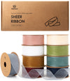Organza Sheer Ribbon 1“ x 90 Yd (Mixed Color) - Vitalizart