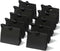 Paper Gift Bags With Ribbon Handles Set of 10 Assorted Colors Bulk Reusable For Gift Wrap  7.87"x3.54"x7.09" Small (Black colors)