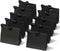 Paper Gift Bags With Ribbon Handles Set of 10 Assorted Colors Bulk Reusable For Gift Wrap  7.87"x3.54"x7.09" Small (Black colors)