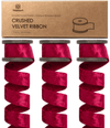 Deluxe Velvet Ribbon Set With Wooden Spool 1" x 9Yd (Red) - Vitalizart