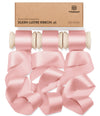 Vitalizart Silken Lustre Ribbon 1" x 15 Yards, Champagne & Nude Silky Satin Ribbon with Subtle Sheen ( Light Pink)