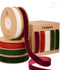 Vitalizart Velvet Ribbon 5/8" x 25 Yd, Christmas Ribbon Set, Rustic Gift Wrapping Ribbon for Crafts, Bows & Holiday Decor (Christmas Ribbon)
