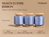 Vitalizart Silken Lustre Ribbon 1" x 15 Yards, Champagne & Nude Silky Satin Ribbon with Subtle Sheen (Dusty Blue)