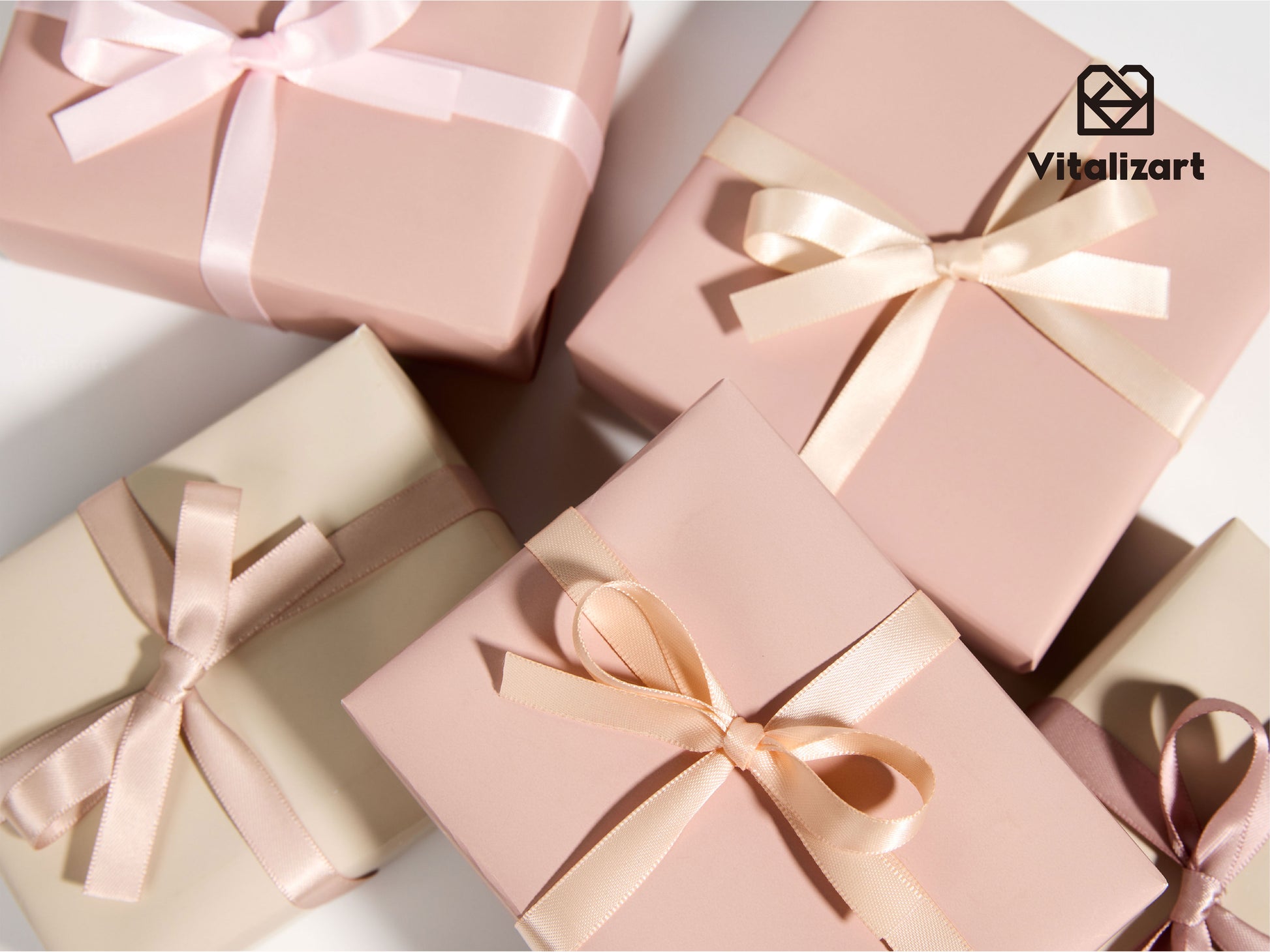 Double Face Satin Ribbon 3/8" x 50Yd (Dusty Pink Tan Nude) - Vitalizart