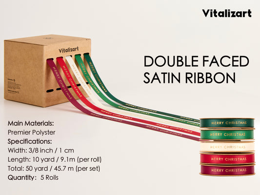 Double Face Satin Ribbon 3/8"x 50Yd (Nude & Pink)