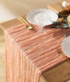 Cheesecloth Table Runner Gauze Boho Rustic 35 x 120 Inches (Peach) - Vitalizart