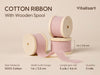 Vitalizart Ribbon Cotton Handmade Fringe 1" x 15 Yd  Pure Natural Cotton Ribbons (Pink)