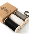 Velvet Ribbon With Wooden Spool 3/8" x 15 Yd (Black Gray & White) - Vitalizart