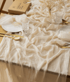 Cheesecloth Table Runner 35 x 120 Inches (Ivory) - Vitalizart