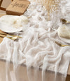 Cheesecloth Table Runner 35 x 120 Inches (Off White) - Vitalizart