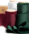 Silk Satin Ribbon with Wooden Spool 1.5" x 15 Yd (Red White Green) - Vitalizart