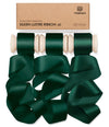 Vitalizart Silken Lustre Ribbon 1" x 15 Yards, Champagne & Nude Silky Satin Ribbon with Subtle Sheen (Dark Green)