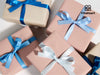 Double Face Satin Ribbon 3/8" x 50Yd (Navy Royal Dusty Baby Blue) - Vitalizart