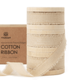 Cotton Ribbon Handmade Fringe 5/8" x 21 Yd (Light Nude) - Vitalizart