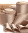 Silk Satin Ribbon with Wooden Spool 1.5” x 15 Yd (Champagne) - Vitalizart