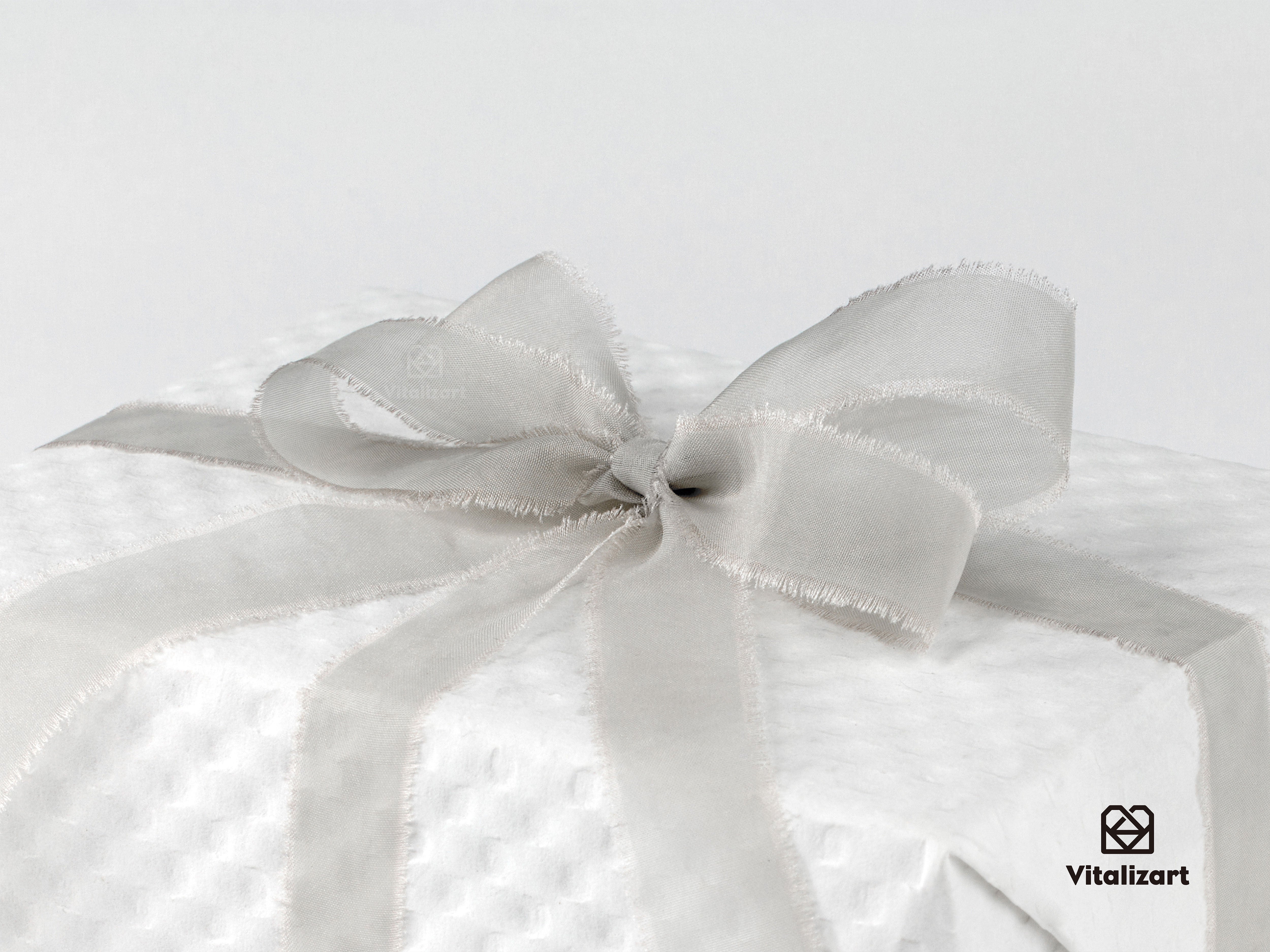 Frayed Edges Silk Like Organza Ribbon 3/8