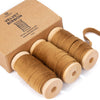 Velvet Ribbon With Wooden Spool 3/8" x 15 Yd (Khaki) - Vitalizart