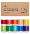 Double Faced Silk Like Satin Ribbon 1" x 30Yd (Rainbow Colors) - Vitalizart