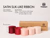 Frayed Fringe Silk Satin Ribbon 1" x 25 Yard (Red & Pink) - Vitalizart
