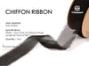 Fringe Chiffon Silk Ribbon 1 Roll 1" x 30 Yd (Black) - Vitalizart