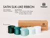 Frayed Fringe Silk Satin Ribbon 1" x 30 Yard (Green & Sage) - Vitalizart