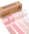 Frayed Fringe Silk Satin Ribbon 1" x 25 Yard (Pink & Nude)
