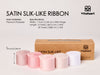 Frayed Fringe Silk Satin Ribbon 1" x 25 Yard (Pink & Nude) - Vitalizart