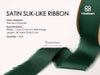 Frayed Fringe Silk Satin Ribbon 1" x 30 Yard (Dark Green) - Vitalizart