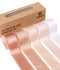 Frayed Fringe Silk Satin Ribbon 1" x 25 Yard (Nude & White)