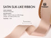 Frayed Fringe Silk Satin Ribbon 1" x 30 Yard (Nude) - Vitalizart