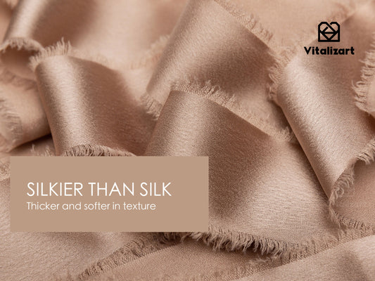 Frayed Fringe Silk Satin Ribbon 1" x 30 Yard (Nude)