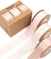 Double Face Functional Satin Ribbon 1" x 30Yd (Pink White Nude) - Vitalizart