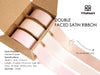 Double Face Functional Satin Ribbon 1" x 30Yd (Pink White Nude) - Vitalizart