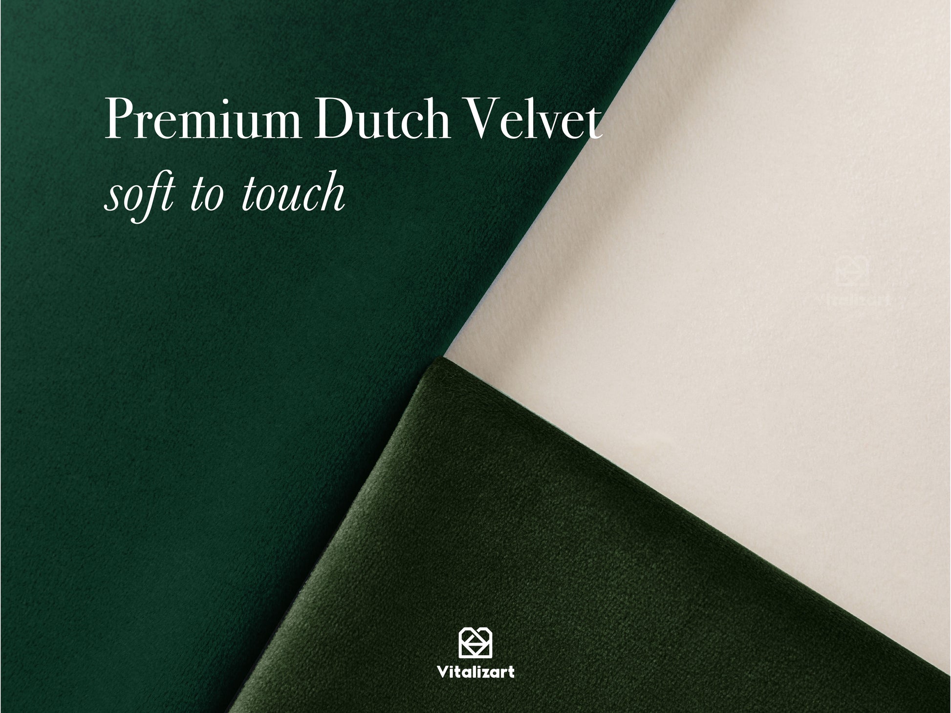 Double Faced Velvet Ribbon Set 1" x 15 Yd (Dark Green & White) - Vitalizart