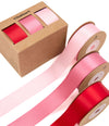 Double Face Functional Satin Ribbon 1" x 30Yd (Red & Pink) - Vitalizart