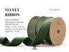 Double Faced Velvet Ribbon Set 1" x 15 Yd (Dark Green) - Vitalizart