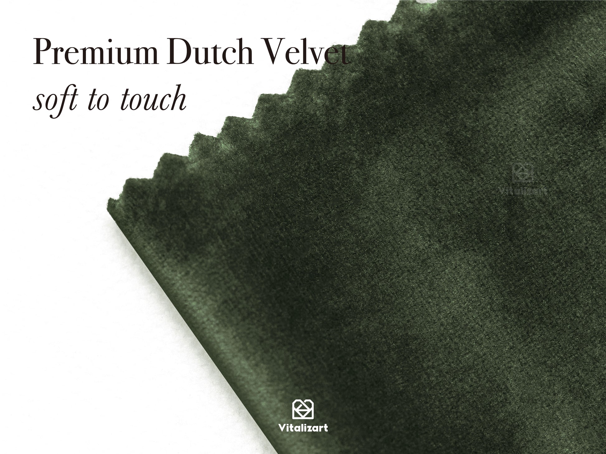 Double Faced Velvet Ribbon Set 1" x 15 Yd (Dark Green) - Vitalizart