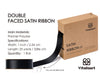 Double Face Functional Satin Ribbon 1" x 25Yd (Black) - Vitalizart
