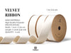 Double Faced Velvet Ribbon Set 1" x 15 Yd (Cream Ivory)(White) - Vitalizart