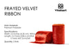 Frayed Edges Glossy Velvet Ribbon For Christmas 2.5"x 5YD (Rust Red) - Vitalizart