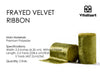 Frayed Edges Glossy Velvet Ribbon For Christmas 2.5"x 5YD (Green) - Vitalizart